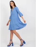 Šaty D73761M30214C modré