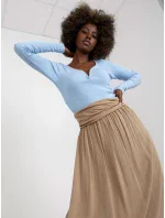 Spódnica TW SD BI model 20206447 ciemny bezowy - FPrice Spódnica TW SD BI model 20206447 ciemny bezowy - FPrice