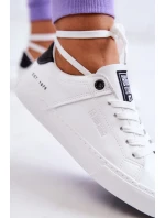 Dámské kožené tenisky Big Star - bílé/černé Dámské kožené tenisky Big Star - bílé/černé