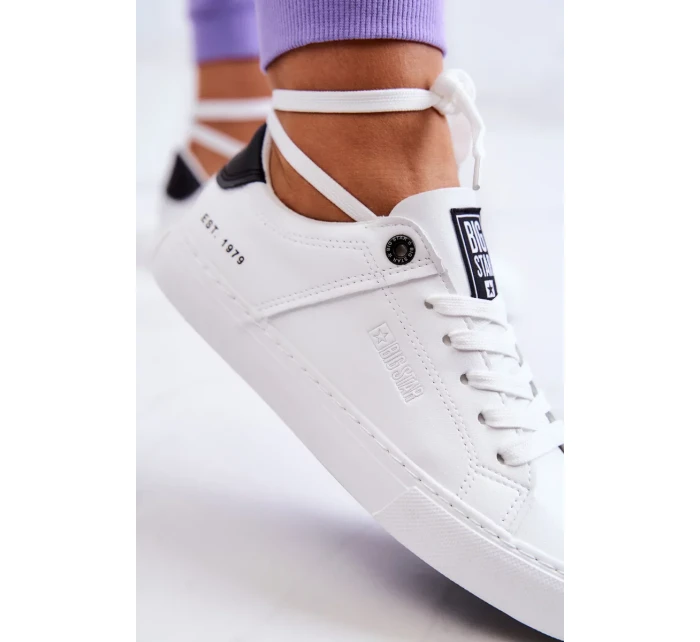 Dámské kožené tenisky Big Star - bílé/černé Dámské kožené tenisky Big Star - bílé/černé