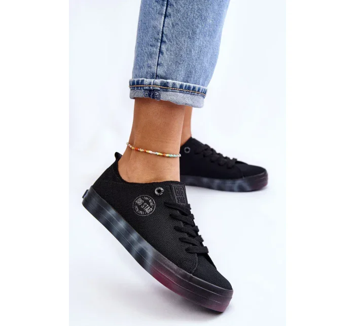 Dámské tenisky s barevnou platformou Big Star LL274239 Černá