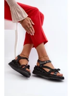 Dámské sandály s mašlí D&A černá Dámské sandály s mašlí D&A černá