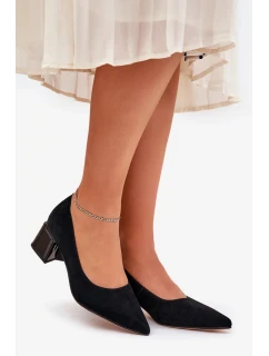 Dámské semišové lodičky s Vinceza – černé model 21819569 - Kesi