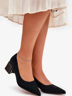 Dámské semišové lodičky s  Vinceza – černé model 21819569 - Kesi