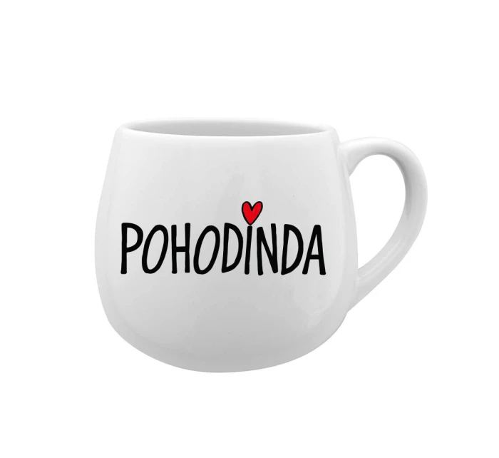 POHODINDA - bílý keramický hrníček 300 ml POHODINDA - bílý keramický hrníček 300 ml
