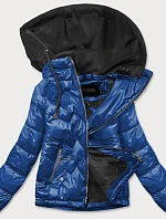 Modro/černá dámská bunda s kapucí (BH2003)