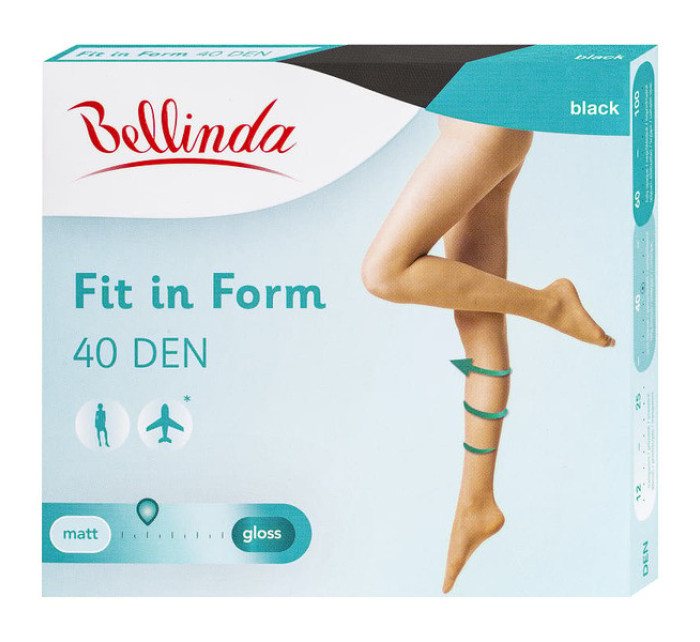 Punčochové kalhoty pro unavené nohy FIT IN FORM 40 DEN - BELLINDA - černá