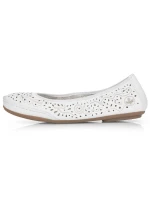 Kožená pohodlná polobotka W model 22033618 bílá - Rieker Kožená pohodlná polobotka W model 22033618 bílá - Rieker