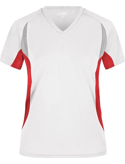 Daiber JN 390 Dámské běžecké tričko s výstřihem do V 02.0390 white/red Daiber JN 390 Dámské běžecké tričko s výstřihem do V 02.0390 white/red