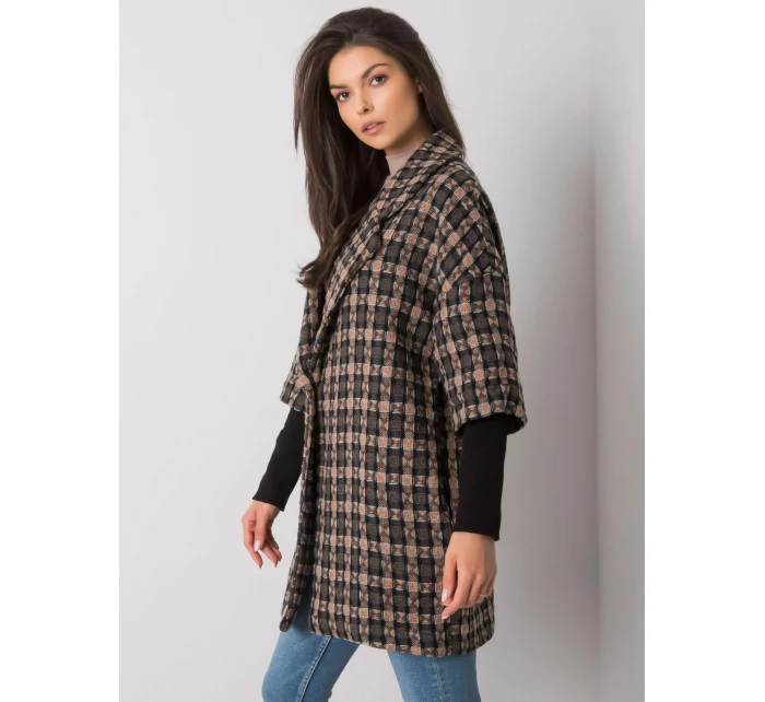 CHA coat PL 0466.05X šedá černá CHA coat PL 0466.05X šedá černá