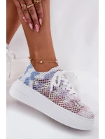Dámské tenisky na platformě se háčkovaným svrškem – multikolor Mirietto Dámské tenisky na platformě se háčkovaným svrškem – multikolor Mirietto