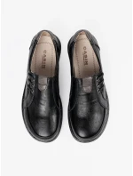 Módní  polobotky černé dámské platforma