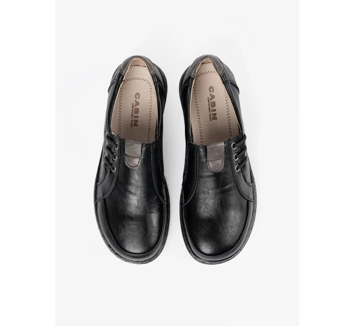 Módní  polobotky černé dámské platforma