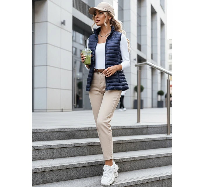 Dámská prošívaná vesta STANSY navy blue FashionStreet TY3962