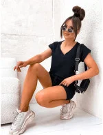 Černý letní dámský bavlněný komplet model 20114363 - Moon Černý letní dámský bavlněný komplet model 20114363 - Moon