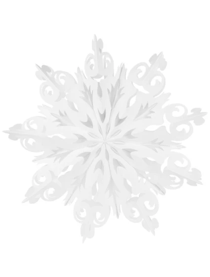 PAPÍROVÁ DEKORACE SNOWflAKE 64 CM BÍLÁ PAPÍROVÁ DEKORACE SNOWflAKE 64 CM BÍLÁ