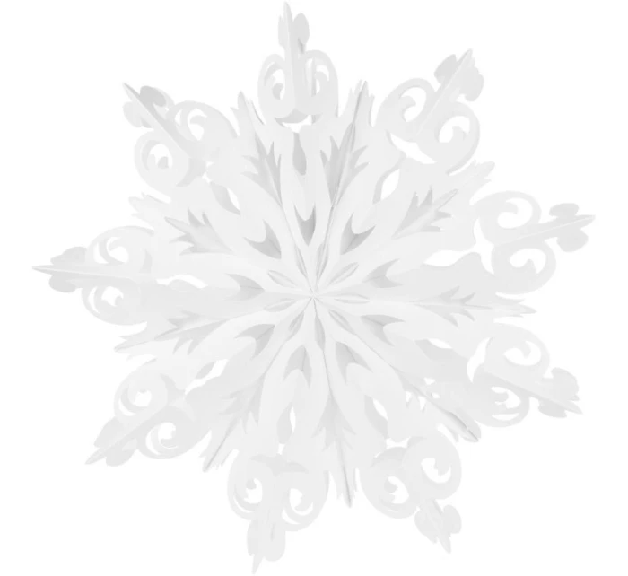PAPÍROVÁ DEKORACE SNOWflAKE 64 CM BÍLÁ PAPÍROVÁ DEKORACE SNOWflAKE 64 CM BÍLÁ