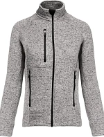 Kariban K 9107 Dámská melanžová pletená fleecová bunda 20.9107 light grey melange