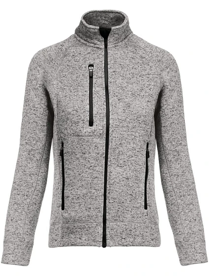 Kariban K 9107 Dámská melanžová pletená fleecová bunda 20.9107 light grey melange Kariban K 9107 Dámská melanžová pletená fleecová bunda 20.9107 light grey melange