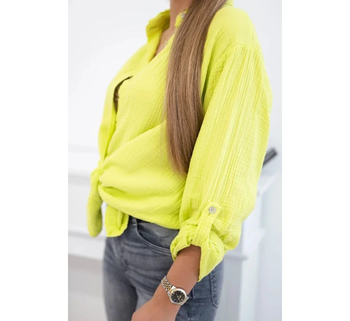 Bavlněná mušelínová košile kiwi Bavlněná mušelínová košile kiwi