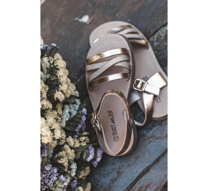 Dětské sandály s popruhy Růžové zlato Isla Dětské sandály s popruhy Růžové zlato Isla