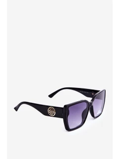 Dámské klasické sluneční brýle s ozdobnými detaily UV400 Černé