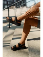 Sportovní Sandály Dámské Na Platformě Big Star model 21693778 Černé - Big Star Shoes Sportovní Sandály Dámské Na Platformě Big Star model 21693778 Černé - Big Star Shoes