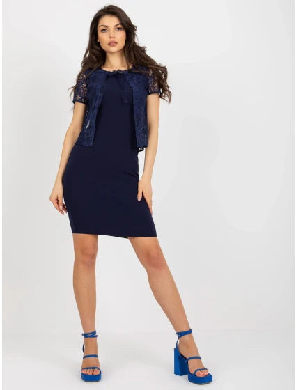 LK SK 509281 šaty.36X tmavě modrá