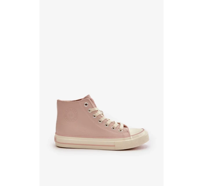 Dámské Zateplené Tenisky Z Eko Kůže Růžové Big Star Dámské Zateplené Tenisky Z Eko Kůže Růžové Big Star