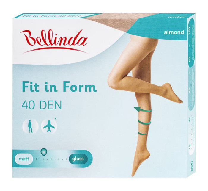 Punčochové kalhoty pro unavené nohy FIT IN FORM 40 DEN - BELLINDA - almond