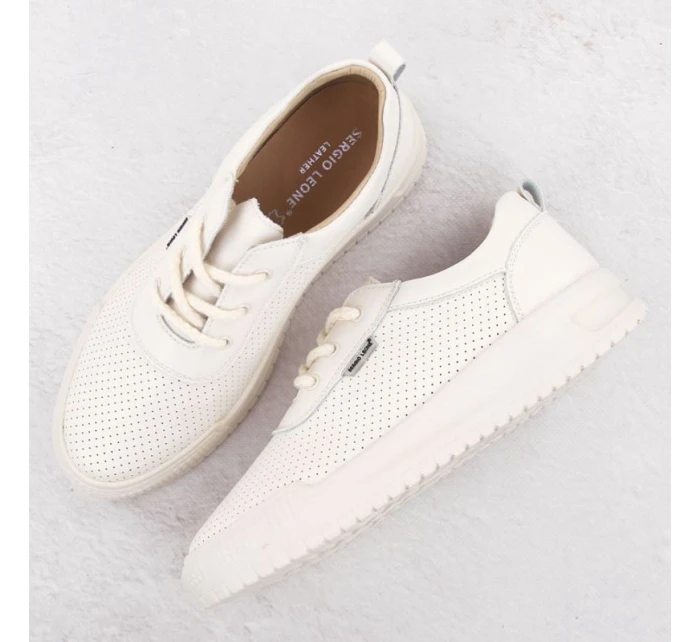 Černé dámské kožené tenisky na podpatku Sergio model 21904571 - LEONE Černé dámské kožené tenisky na podpatku Sergio model 21904571 - LEONE