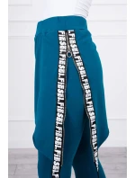 Kalhoty/oblek s nápisem selfie marine