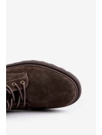 Semišové Zateplené Kotníkové Boty Na Zip Big Star model 21676197 Hnědé - Big Star Shoes Semišové Zateplené Kotníkové Boty Na Zip Big Star model 21676197 Hnědé - Big Star Shoes