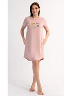 Dámské domácí šaty s krátkým rukávem model 22405619 - Vienetta Dámské domácí šaty s krátkým rukávem model 22405619 - Vienetta