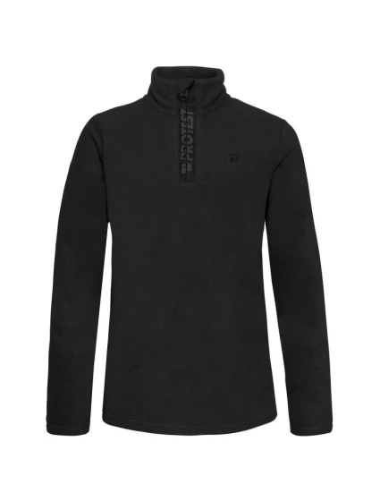 Dětská mikina Protest Perfecty Jr s polovičním zipem z elastické látky černá (P3810400/290) Dětská mikina Protest Perfecty Jr s polovičním zipem z elastické látky černá (P3810400/290)