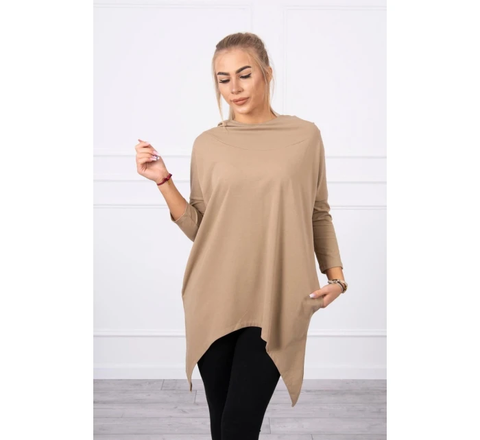 Mikina s potiskem model 21755692 camel - K-Fashion