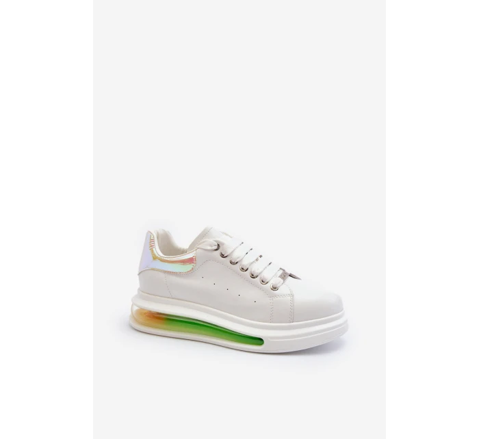 Dámské kožené tenisky model 21650221 bílé - Goe