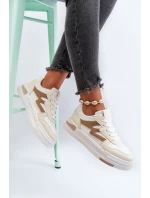 Dámské tenisky na platformě z ekologické kůže béžové Lynnette