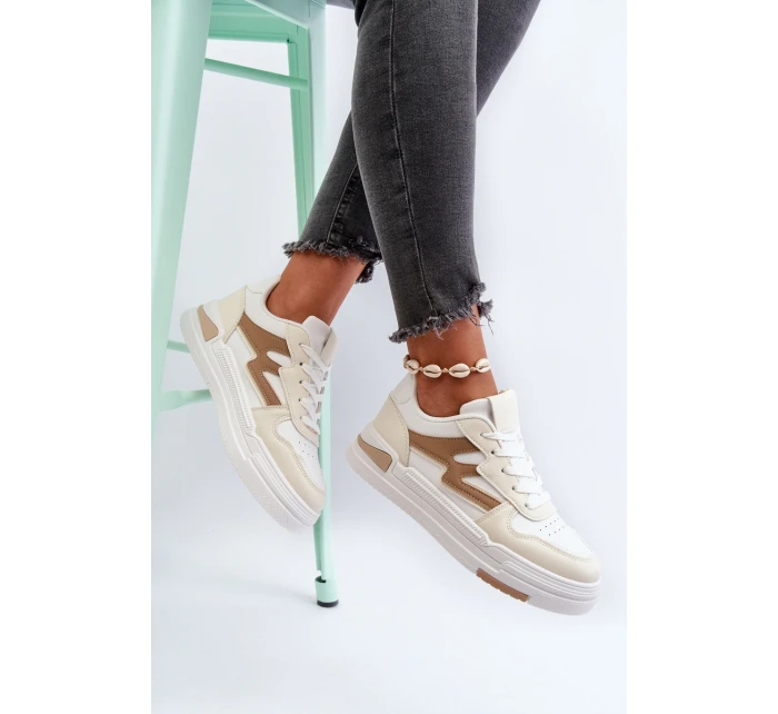 Dámské tenisky na platformě z ekologické kůže béžové Lynnette