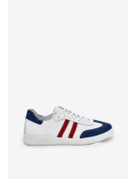 Zazoo N1068 Kožené Nízké Tenisky Dámské Bílá-Námořnická Modrá Zazoo N1068 Kožené Nízké Tenisky Dámské Bílá-Námořnická Modrá