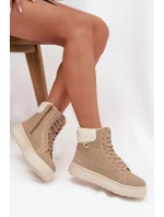 Zimní dámské boty s kožešinou model 21725163 Béžové - Lee Cooper