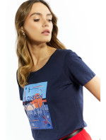 Monnari Trička Dámské tričko s potiskem Navy Blue