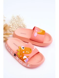 Dětské pěnové pantofle Dinosaur Světle růžová Dario