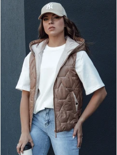 Dámská prošívaná vesta NICOLAS zlatá FashionStreet TY4464