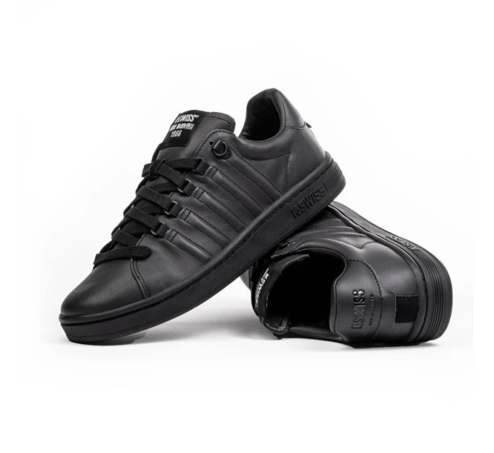 K-Swiss LOZAN II pánské tenisky z přírodní kůže černé (07943-904-M)