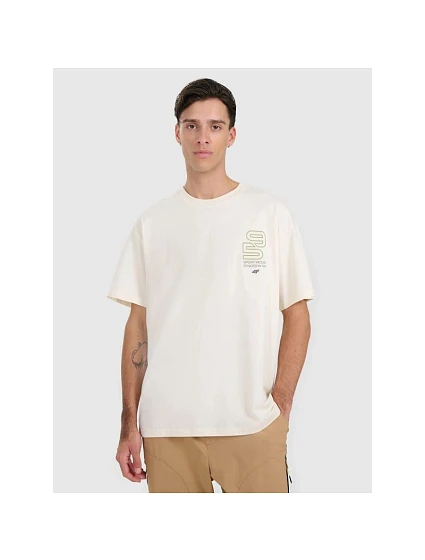 Pánské tričko oversize s potiskem 4F 4FRAW25TTSHM3220-11S