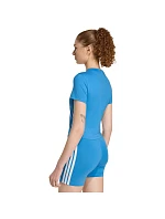 Adidas Essentials dámské tričko 3-Stripes Slim Baby světle modré KD2341
