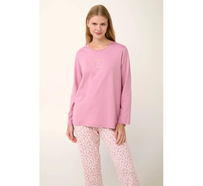 Bavlněné dámské pyžamo s potiskem model 20617694 - Vamp