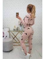 Sada s potiskem pistole tmavě pudrově růžová Sada s potiskem pistole tmavě pudrově růžová