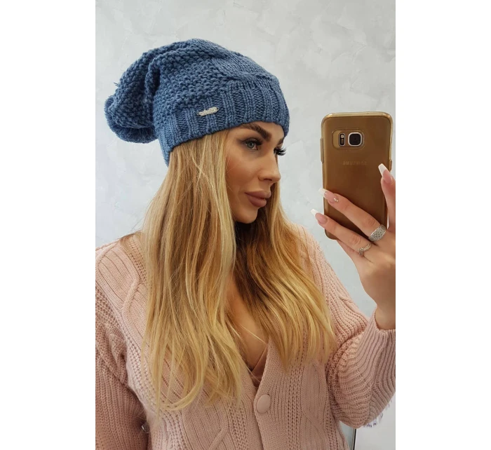 Fleecová čepice Carolina K243 denim